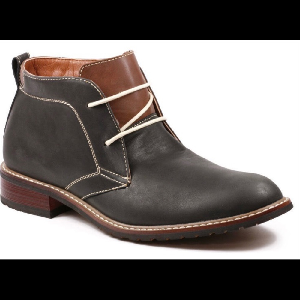 Ferro Aldo Men's Round Toe Lace Ankle Boots